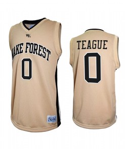 Jeff Teague 0 Wake Forest Demon Deacons Gold Jersey Retro Basketball