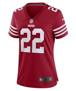 Jeff Wilson Jr. 22 San Francisco 49ers Women's Home Game Player Jersey - Scarlet