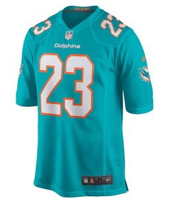 Jeff Wilson Jr. 23 Miami Dolphins Game Player Jersey - Aqua