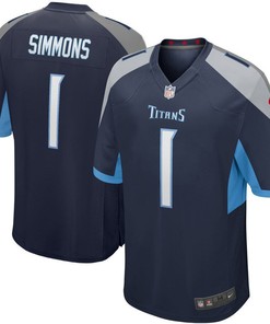 Jeffery Simmons Tennessee Titans 2019 Nfl Draft First Round Pick Game Jersey Navy 2019