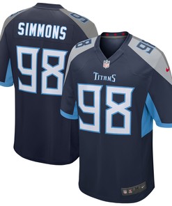 Jeffery Simmons Tennessee Titans Game Jersey - Navy Nfl