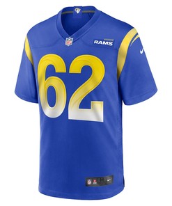 Jeremiah Kolone Los Angeles Rams Game Player Jersey - Royal
