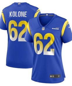 Jeremiah Kolone Los Angeles Rams Women's Team Game Player Jersey - Royal