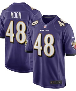 Jeremiah Moon Baltimore Ravens Game Player Jersey - Purple
