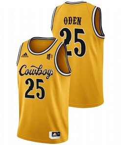 Jeremiah Oden 25 Wyoming Cowboys 2022 College Basketball Men Jersey - Gold