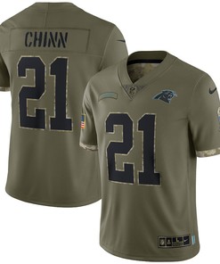 Jeremy Chinn Carolina Panthers 2022 Salute To Service Limited Jersey - Olive