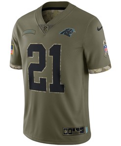 Jeremy Chinn Carolina Panthers 2022 Salute To Service Limited Jersey - Olive
