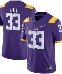 Jeremy Hill Lsu Tigers Game Jersey - Purple Ncaa