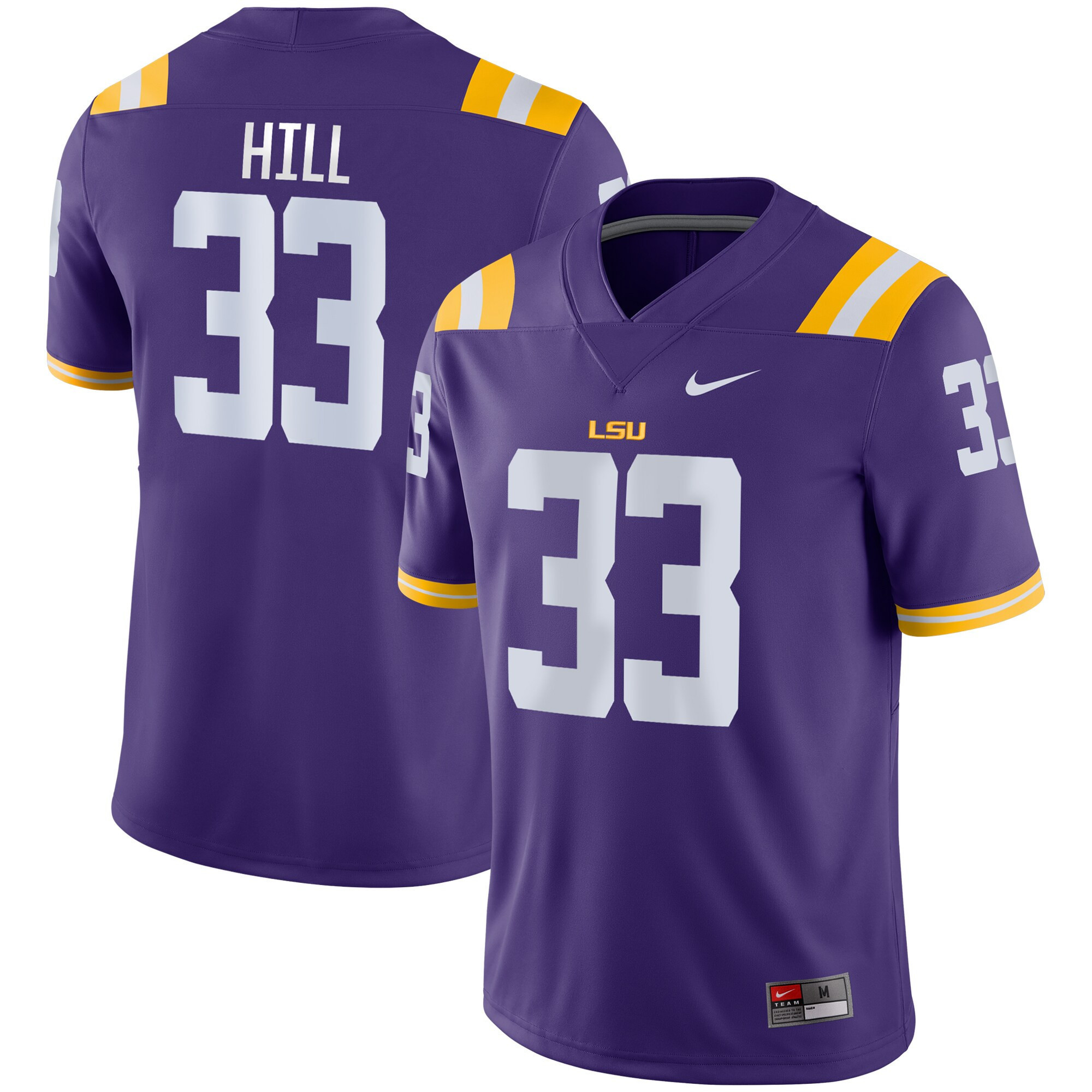 Jeremy Hill Lsu Tigers Game Jersey - Purple Ncaa