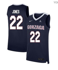 Jeremy Jones 22 Gonzaga Bulldogs Elite Basketball Youth Jersey - Navy