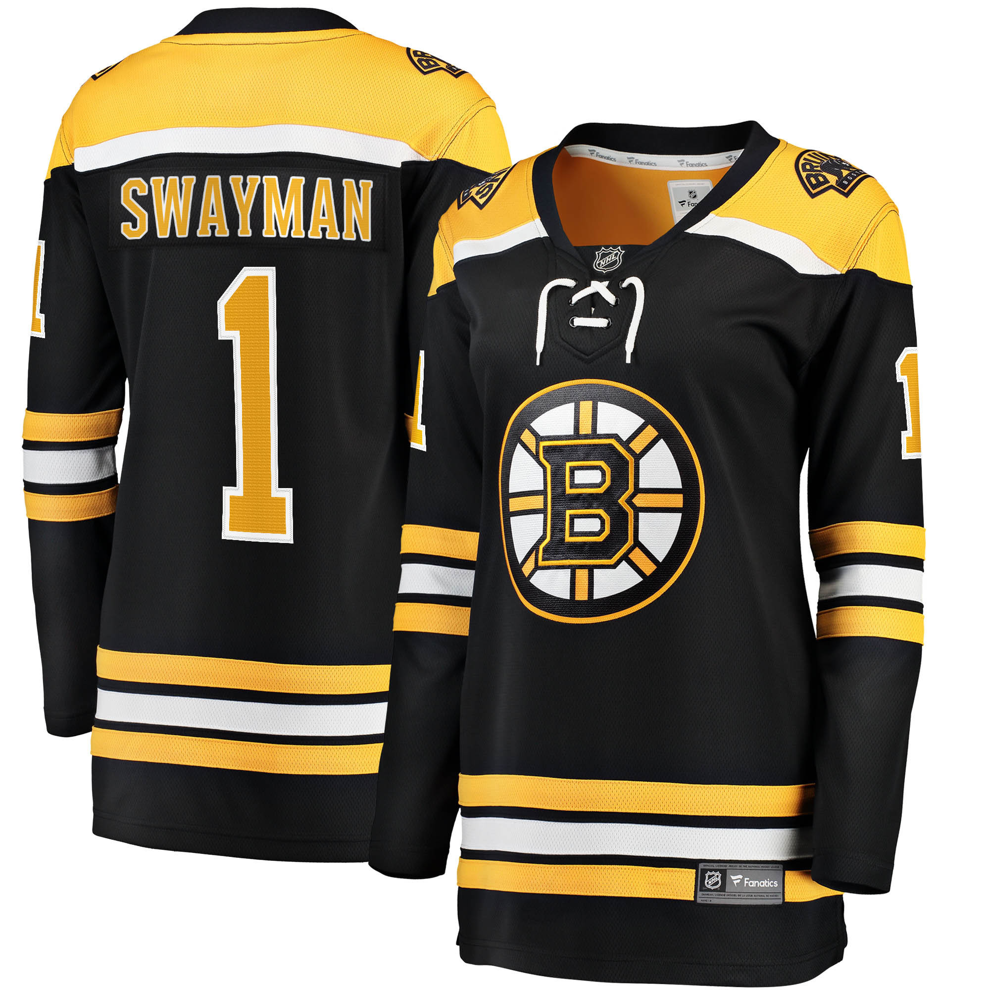 Jeremy Swayman Boston Bruins Fanatics Branded Womens 2017/18 Home Breakaway Jersey - Black Nhl