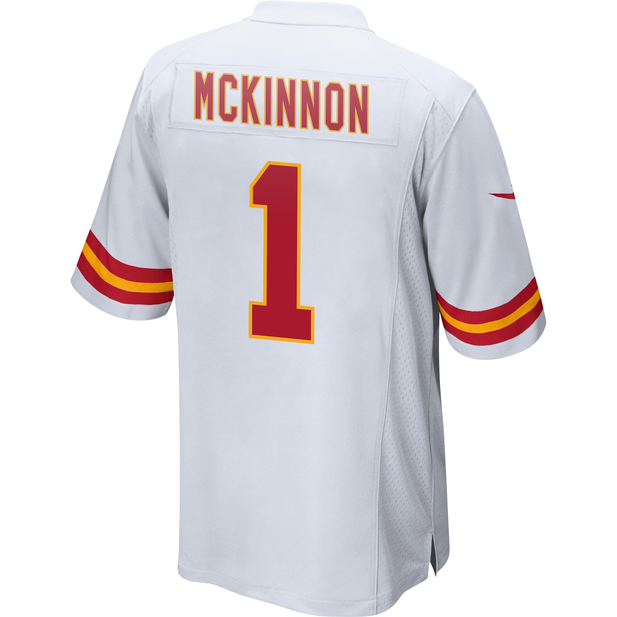 Jerick McKinnon 1 Kansas City Chiefs Super Bowl LVII Champions 3 Stars Men Game Jersey - White