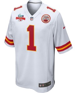 Jerick McKinnon 1 Kansas City Chiefs Super Bowl LVII Champions 3 Stars Men Game Jersey - White