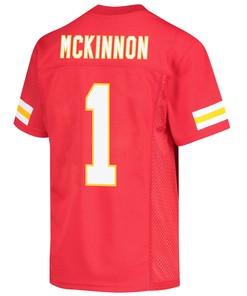 Jerick McKinnon 1 Kansas City Chiefs Super Bowl LVII Champions 3 Stars Youth Game Jersey - Red