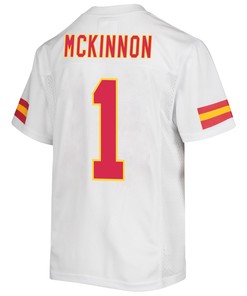 Jerick McKinnon 1 Kansas City Chiefs Super Bowl LVII Champions 3 Stars Youth Game Jersey - White