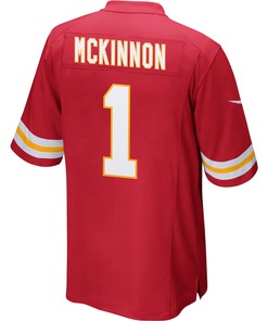 Jerick McKinnon 1 Kansas City Chiefs Super Bowl LVII Champions Men Game Jersey - Red