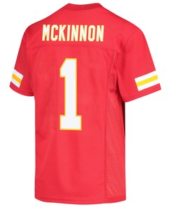 Jerick McKinnon 1 Kansas City Chiefs Super Bowl LVII Champions Youth Game Jersey - Red