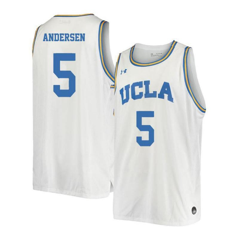 Jerime Andersen 5 UCLA Bruins Retro Elite Basketball Men Jersey - White