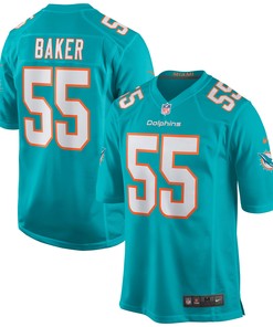 Jerome Baker Miami Dolphins Game Jersey - Aqua Nfl