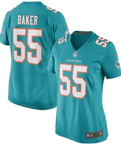 Jerome Baker Miami Dolphins Womens Game Jersey - Aqua Nfl