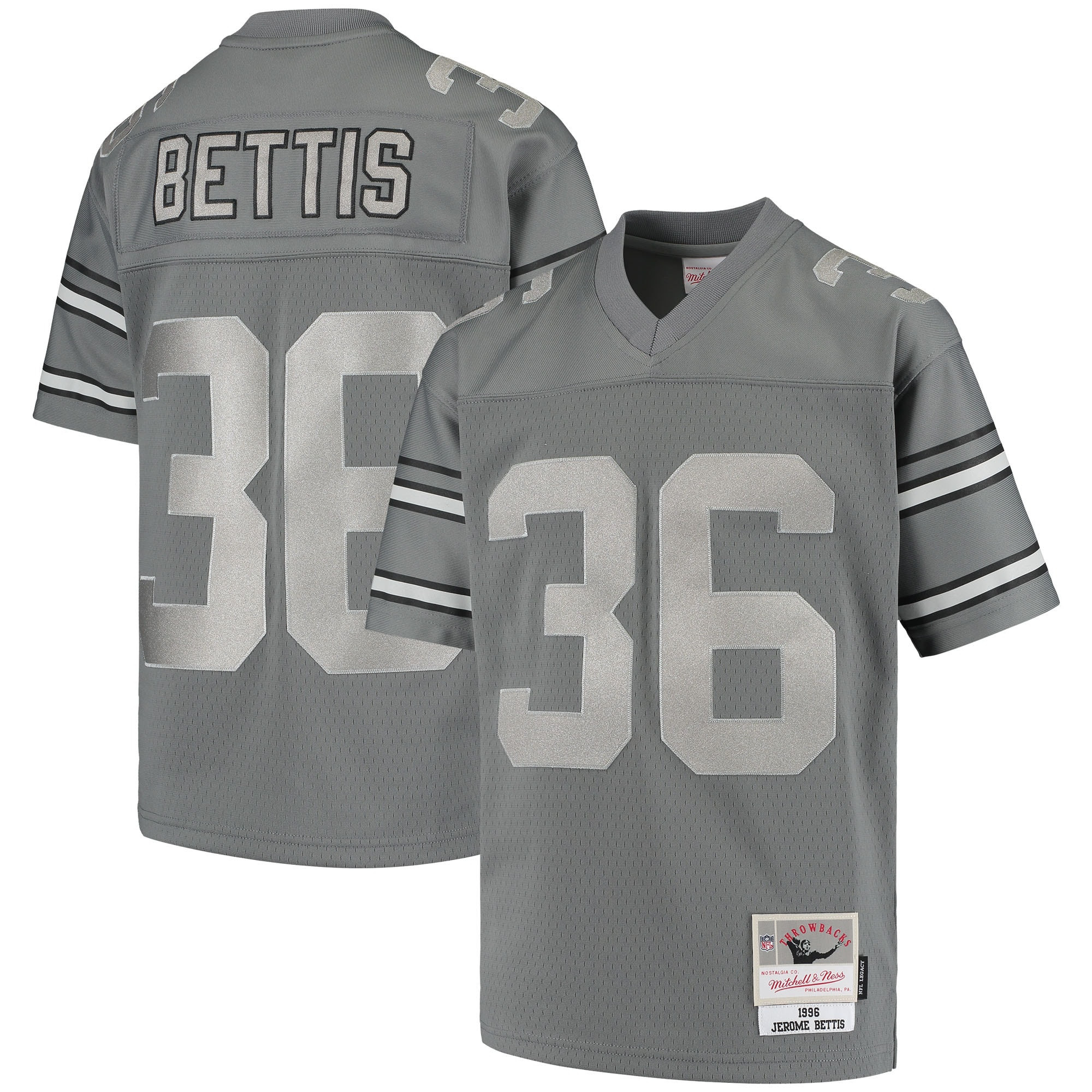 Jerome Bettis Pittsburgh Steelers Mitchell & Ness 1996 Retired Player Metal Replica Jersey - Charcoal Nfl