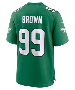 Jerome Brown 99 Philadelphia Eagles Alternate Game Men Jersey - Kelly Green