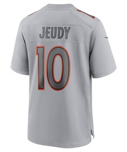 Jerry Jeudy 10 Denver Broncos Atmosphere Fashion Game Jersey - Gray