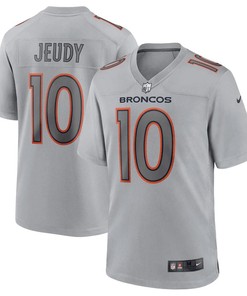 Jerry Jeudy 10 Denver Broncos Men Atmosphere Fashion Game Jersey - Gray
