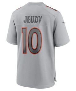 Jerry Jeudy 10 Denver Broncos Men Atmosphere Fashion Game Jersey - Gray