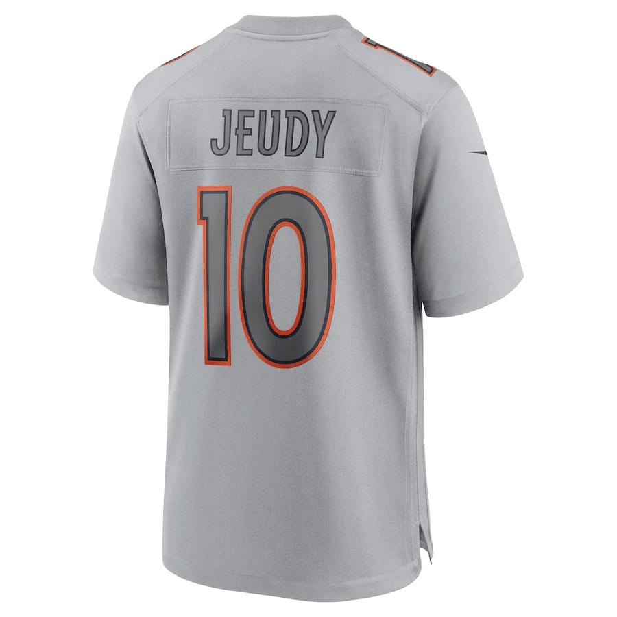 Jerry Jeudy 10 Denver Broncos Men Atmosphere Fashion Game Jersey - Gray
