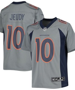 Jerry Jeudy 10 Denver Broncos Youth Inverted Team Game Jersey - Gray