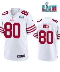 Jerry Rice 80 San Francisco 49Ers Super Bowl LVII Men Game Jersey- White