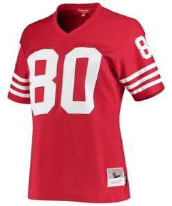 Jerry Rice 80 San Francisco 49ers Mitchell & Ness Women's 1990 Legacy Jersey - Scarlet