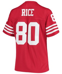 Jerry Rice 80 San Francisco 49ers Mitchell & Ness Women's 1990 Legacy Jersey - Scarlet