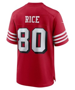 Jerry Rice 80 San Francisco 49ers Retired Alternate Game Jersey - Scarlet