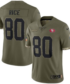 Jerry Rice San Francisco 49ers 2022 Salute To Service Retired Player Limited Jersey - Olive