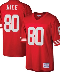 Jerry Rice San Francisco 49ers Mitchell & Ness Big & Tall 1990 Retired Player Replica Jersey - Scarlet Nfl
