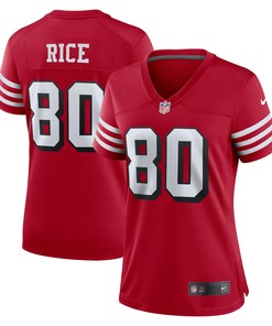 Jerry Rice San Francisco 49ers Womens Alternate Game Jersey - Scarlet Nfl