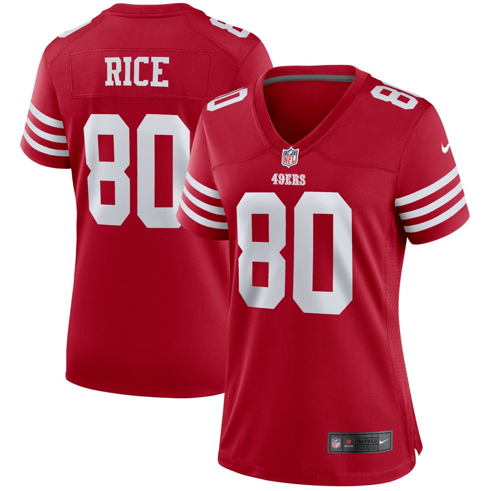 Jerry Rice San Francisco 49ers Womens Retired Player Game Jersey - Scarlet Nfl