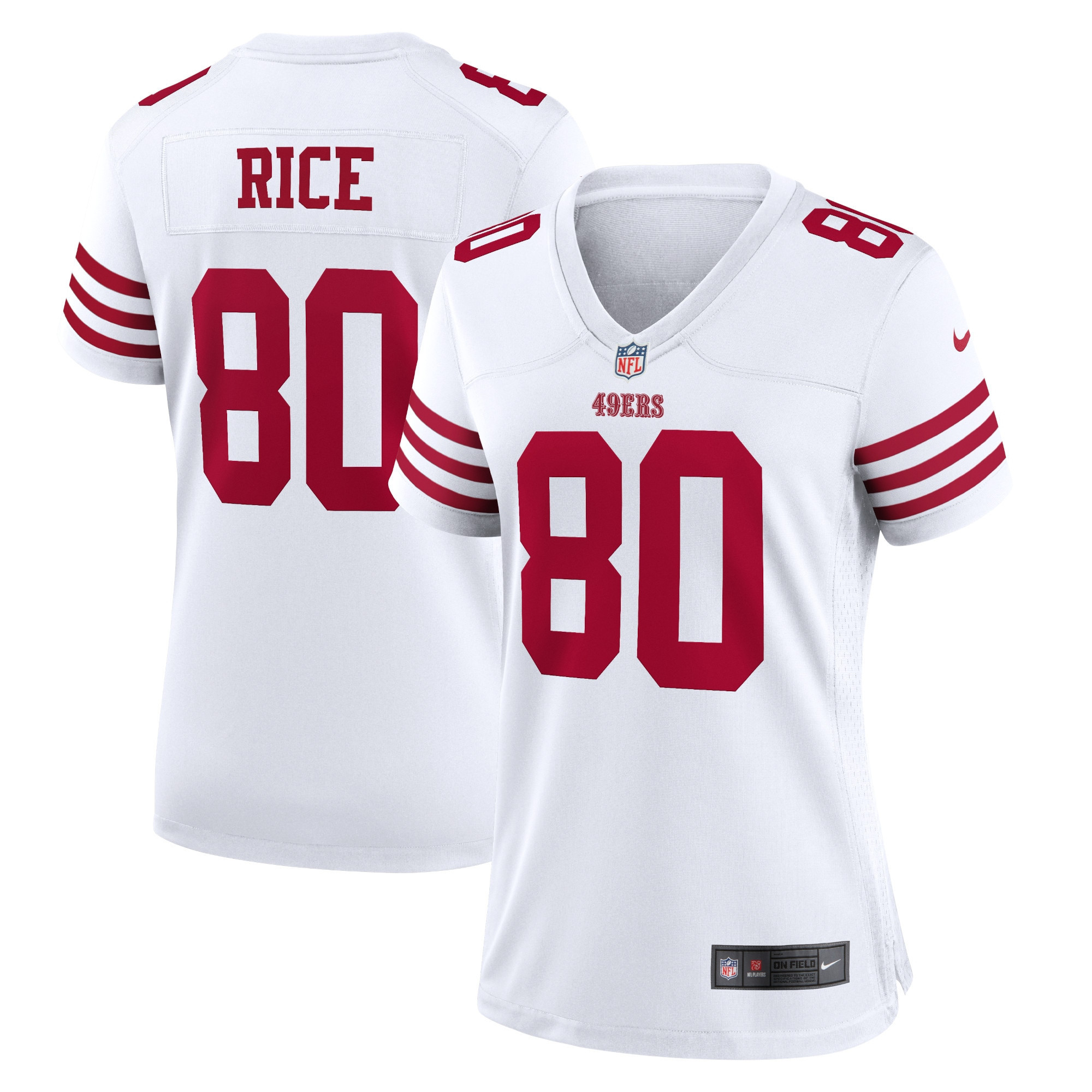 Jerry Rice San Francisco 49ers Womens Retired Player Game Jersey White Nfl