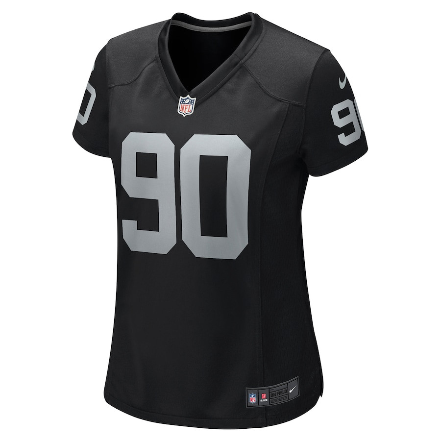 Jerry Tillery 90 Las Vegas Raiders Women's Game Player Jersey - Black