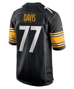 Jesse Davis Pittsburgh Steelers Game Player Jersey - Black