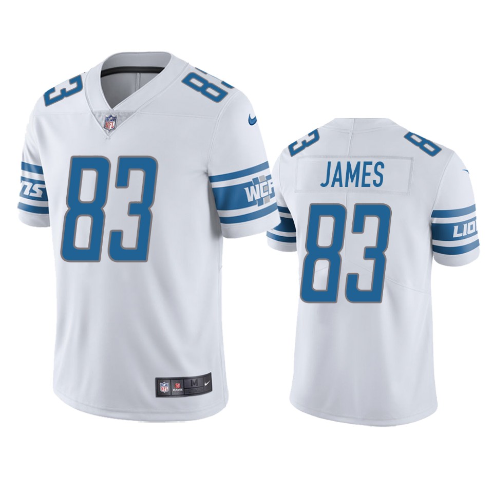 Jesse James Detroit Lions White Vapor Limited Jersey