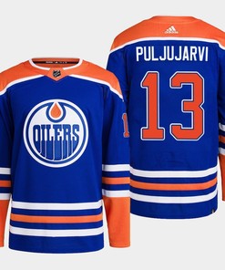 Jesse Puljujarvi 13 Edmonton Oilers Blue Jersey 2022-23 Primegreen Home