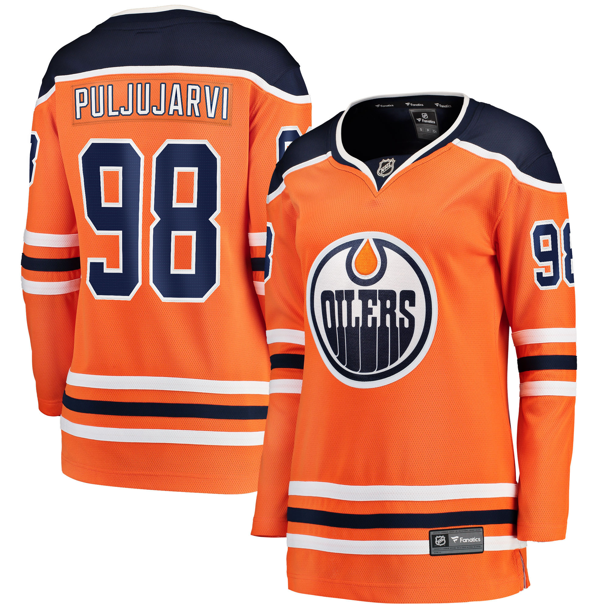 Jesse Puljujarvi Edmonton Oilers Fanatics Branded Womens Home Breakaway Player Jersey - Orange Nhl