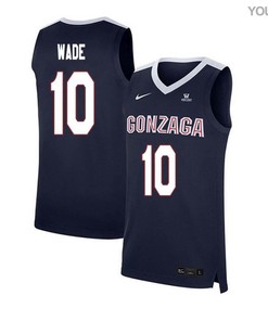 Jesse Wade 10 Gonzaga Bulldogs Elite Basketball Youth Jersey - Navy