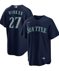 Jesse Winker 27 Seattle Mariners Alternate Men Jersey - Navy