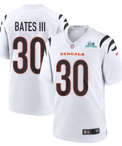 Jessie Bates III 30 Cincinnati Bengals Super Bowl LVII Champions Men Game Jersey - White