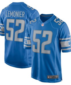 Jessie Lemonier Detroit Lions Game Player Jersey - Blue Nfl