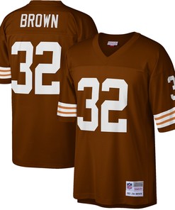 Jim Brown Cleveland Browns Mitchell & Ness Big & Tall 1963 Retired Player Replica Jersey - Brown Nfl